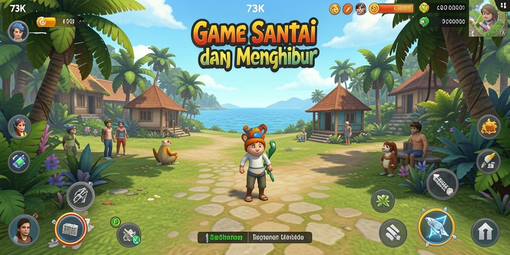 Screenshot gameplay 73K menunjukkan pengalaman bermain yang menyenangkan.