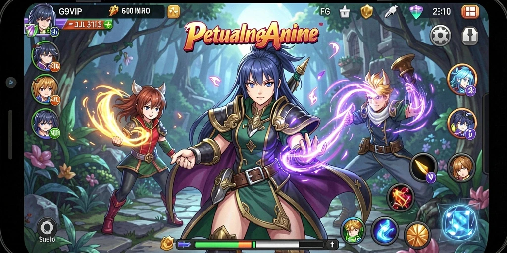 Tangkapan layar G9VIP menampilkan aksi karakter anime yang mendebarkan.