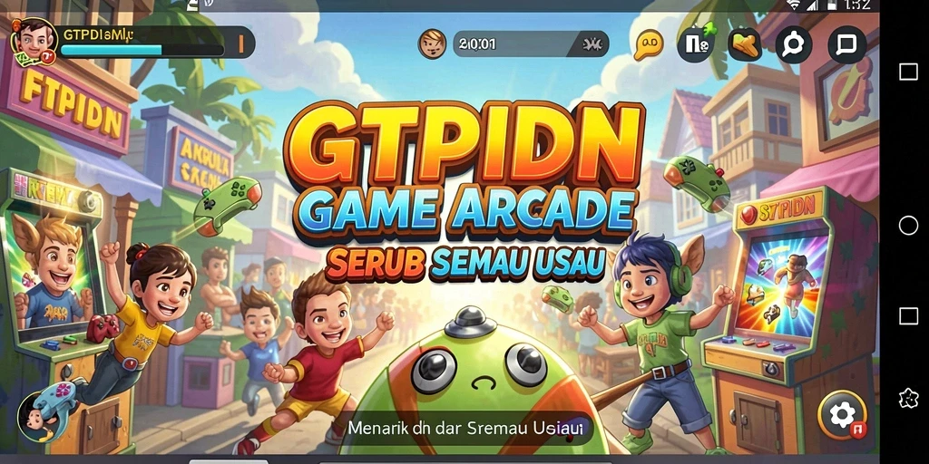 Tangkapan layar GTPIDN menampilkan aksi seru dalam gameplay Arcade.