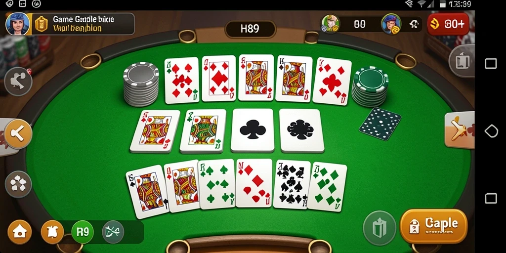 Tampilan screenshot H89 menunjukkan permainan Gaple yang seru dan interaktif.