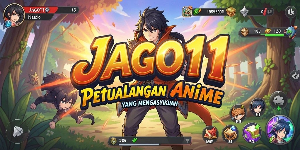 Tampilan gameplay Anime yang memukau dan penuh aksi di JAGO11.