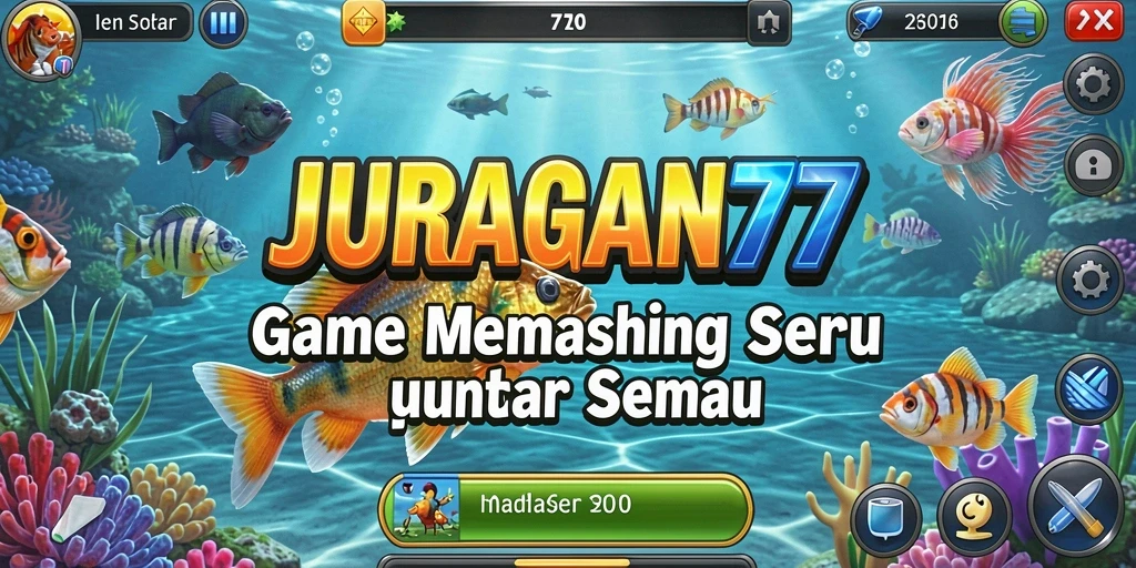 Tampilan gameplay memancing yang seru di JURAGAN77.