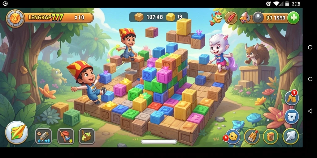 Gameplay seru dalam LENGKAP777 dengan berbagai tantangan Puzzle.