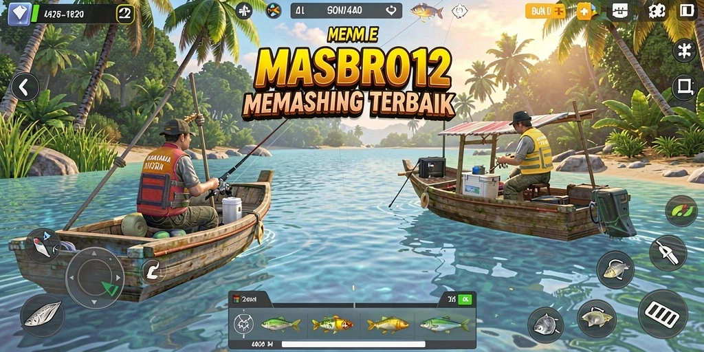 Tangkapan ikan besar dalam gameplay MASBRO12 yang seru dan menantang.