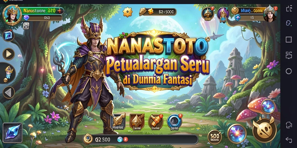Screenshot gameplay yang menunjukkan petualangan seru di NANASTOTO.