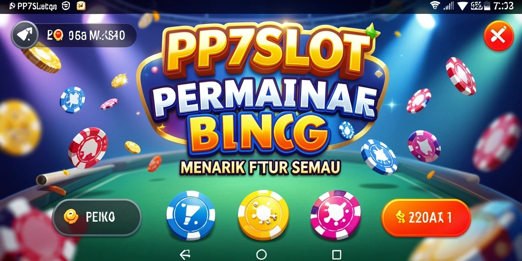 Tampilan antarmuka permainan Bingo PP7SLOT yang menarik.