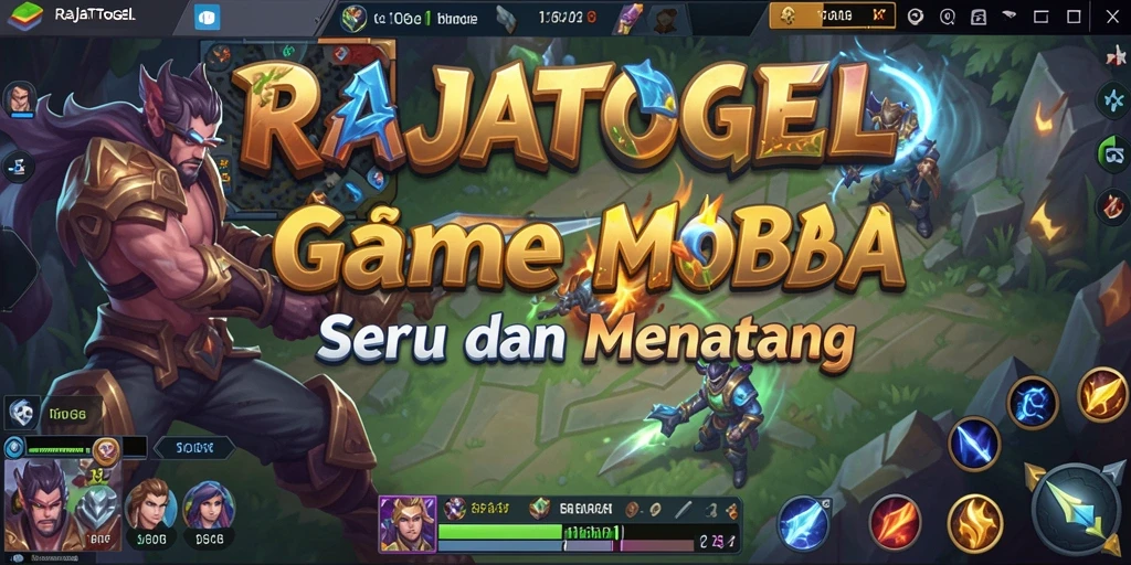Gameplay seru dalam RAJATOGEL dengan aksi MOBA yang mendebarkan.