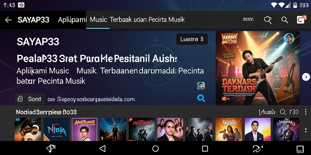 Tampilan antarmuka <strong>SAYAP33</strong> yang menawan saat menikmati musik.