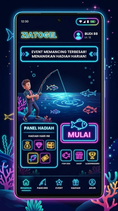 Tampilan antarmuka ziatogel yang menarik dan mudah digunakan.